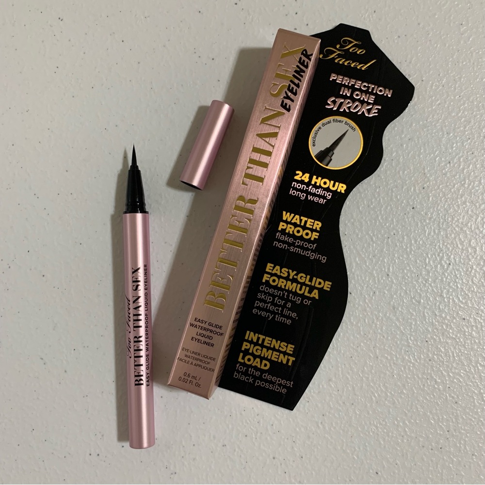 Too Faced Better Than Sex Easy Glide Waterproof Liquid Eyeliner-NIB - Picture 5 of 8